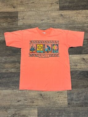 Cool Vintage 1990s New Mexico PSI Salmon Shirt Adult Size Large Aztec Desert
